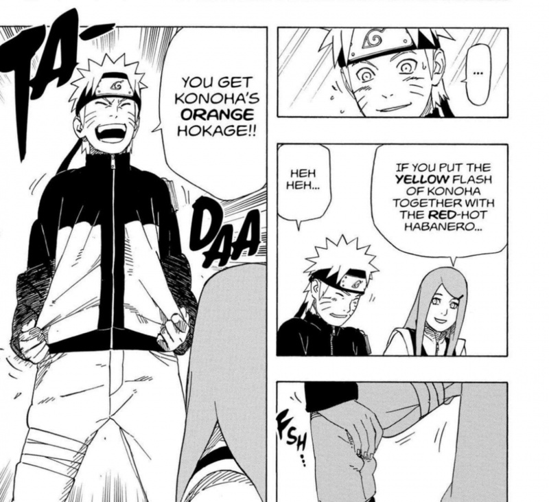   Kushina Naruto'ya Turuncu rengi anlatıyor