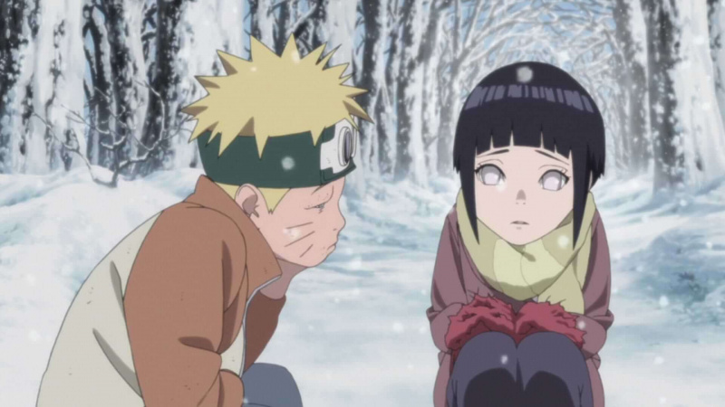   Vaikas Naruto išgelbėja Hinatą nuo patyčių
